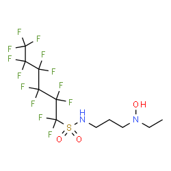 ChemSpider 2D Image | N-{3-[Ethyl(hydroxy)amino]propyl}-1,1,2,2,3,3,4,4,5,5,6,6,6-tridecafluoro-1-hexanesulfonamide | C11H13F13N2O3S