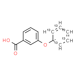 ChemSpider 2D Image | 3-[(2,3,4,5,6-~13~C_5_)Phenyloxy]benzoic acid | C813C5H10O3