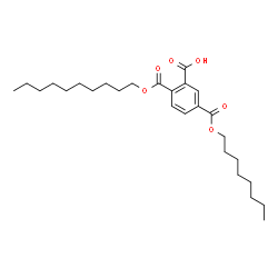 ChemSpider 2D Image | 2-[(Decyloxy)carbonyl]-5-[(octyloxy)carbonyl]benzoic acid | C27H42O6