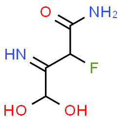 ChemSpider 2D Image | 2-Fluoro-4,4-dihydroxy-3-iminobutanamide | C4H7FN2O3