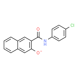 ChemSpider 2D Image | 3-[(4-Chlorophenyl)carbamoyl]-2-naphthalenolate | C17H11ClNO2