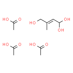 ChemSpider 2D Image | (2E)-3-Methyl-2-butene-1,1,4-triol - acetic acid (1:3) | C11H22O9
