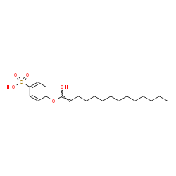 ChemSpider 2D Image | 4-{[(1E)-1-Hydroxy-1-tetradecen-1-yl]oxy}benzenesulfonic acid | C20H32O5S