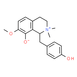 ChemSpider 2D Image | 1-(4-Hydroxybenzyl)-7-methoxy-2,2-dimethyl-1,2,3,4-tetrahydro-8-isoquinoliniumolate | C19H23NO3