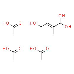 ChemSpider 2D Image | (2E)-2-Methyl-2-butene-1,1,4-triol - acetic acid (1:3) | C11H22O9