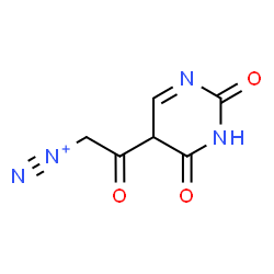 ChemSpider 2D Image | 2-(2,6-Dioxo-1,2,5,6-tetrahydro-5-pyrimidinyl)-2-oxoethanediazonium | C6H5N4O3