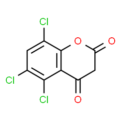 ChemSpider 2D Image | 5,6,8-Trichloro-2H-chromene-2,4(3H)-dione | C9H3Cl3O3