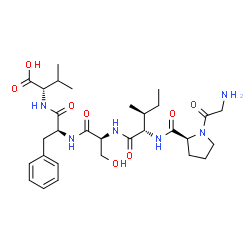 ChemSpider 2D Image | Glycyl-L-prolyl-L-isoleucyl-L-seryl-L-phenylalanyl-L-valine | C30H46N6O8