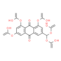 ChemSpider 2D Image | 3-{Bis[(1-hydroxyvinyl)oxy]methyl}-1,6,8-tris[(1-hydroxyvinyl)oxy]-9,10-anthraquinone | C25H20O12