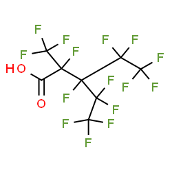 ChemSpider 2D Image | 2,3,4,4,5,5,5-Heptafluoro-3-(pentafluoroethyl)-2-(trifluoromethyl)pentanoic acid | C8HF15O2