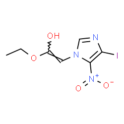 ChemSpider 2D Image | (E)-1-Ethoxy-2-(4-iodo-5-nitro-1H-imidazol-1-yl)ethenol | C7H8IN3O4