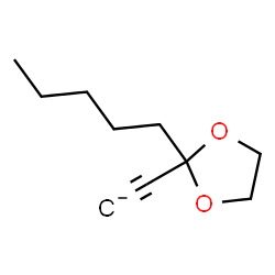 ChemSpider 2D Image | (2-Pentyl-1,3-dioxolan-2-yl)ethynide | C10H15O2