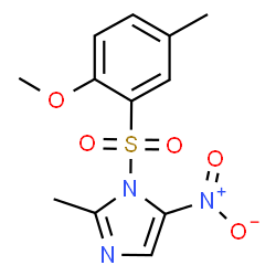 ChemSpider 2D Image | 1-(2-Methoxy-5-methyl-benzenesulfonyl)-2-methyl-5-nitro-1H-imidazole | C12H13N3O5S
