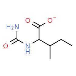ChemSpider 2D Image | 2-(Carbamoylamino)-3-methylpentanoate | C7H13N2O3