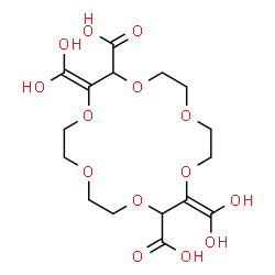 ChemSpider 2D Image | 3,12-Bis(dihydroxymethylene)-1,4,7,10,13,16-hexaoxacyclooctadecane-2,11-dicarboxylic acid | C16H24O14