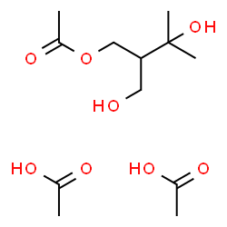 ChemSpider 2D Image | 3-Hydroxy-2-(hydroxymethyl)-3-methylbutyl acetate - acetic acid (1:2) | C12H24O8