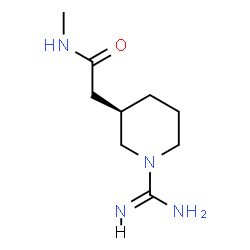 ChemSpider 2D Image | 2-[(3R)-1-Carbamimidoyl-3-piperidinyl]-N-methylacetamide | C9H18N4O