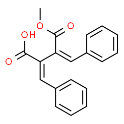 ChemSpider 2D Image | (2E,3Z)-2-Benzylidene-3-(methoxycarbonyl)-4-phenyl-3-butenoic acid | C19H16O4