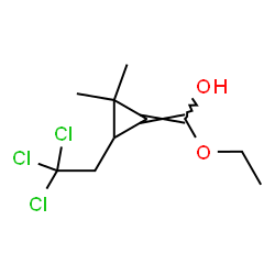 ChemSpider 2D Image | (E)-[2,2-Dimethyl-3-(2,2,2-trichloroethyl)cyclopropylidene](ethoxy)methanol | C10H15Cl3O2