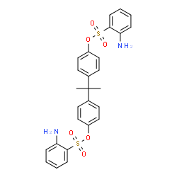 ChemSpider 2D Image | 2,2-Propanediyldi-4,1-phenylene bis(2-aminobenzenesulfonate) | C27H26N2O6S2