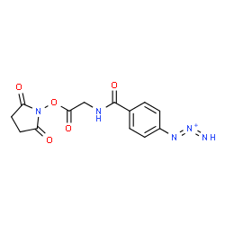 ChemSpider 2D Image | 2,5-Dioxo-1-pyrrolidinyl N-[4-(1,2-triazadien-2-ium-1-yl)benzoyl]glycinate | C13H12N5O5