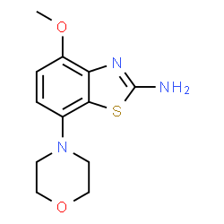 ChemSpider 2D Image | 4-Methoxy-7-(4-morpholinyl)-1,3-benzothiazol-2-amine | C12H15N3O2S