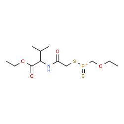 ChemSpider 2D Image | Ethyl N-({[(ethoxymethyl)(thioxo)phosphonio]sulfanyl}acetyl)valinate | C12H23NO4PS2