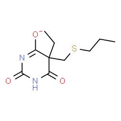 ChemSpider 2D Image | 5-Ethyl-2,6-dioxo-5-[(propylsulfanyl)methyl]-1,2,5,6-tetrahydro-4-pyrimidinolate | C10H15N2O3S