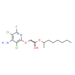 ChemSpider 2D Image | (E)-2-[(4-Amino-3,5-dichloro-6-fluoro-2-pyridinyl)oxy]-1-(2-octanyloxy)ethenol | C15H21Cl2FN2O3