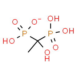 ChemSpider 2D Image | Hydrogen (1-hydroxy-1-phosphonoethyl)phosphonate | C2H7O7P2