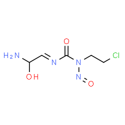 ChemSpider 2D Image | 3-[(1E)-2-Amino-2-hydroxyethylidene]-1-(2-chloroethyl)-1-nitrosourea | C5H9ClN4O3