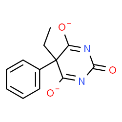 ChemSpider 2D Image | 5-Ethyl-2-oxo-5-phenyl-2,5-dihydro-4,6-pyrimidinediolate | C12H10N2O3