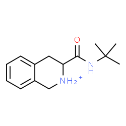 ChemSpider 2D Image | 3-[(2-Methyl-2-propanyl)carbamoyl]-1,2,3,4-tetrahydroisoquinolinium | C14H21N2O