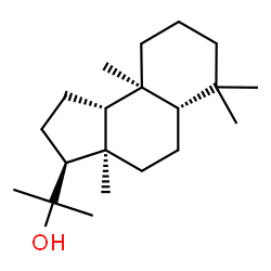 ChemSpider 2D Image | 2-[(3S,3aR,5aS,9aS,9bR)-3a,6,6,9a-Tetramethyldodecahydro-1H-cyclopenta[a]naphthalen-3-yl]-2-propanol | C20H36O