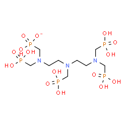 ChemSpider 2D Image | Hydrogen [10,10-dihydroxy-10-oxido-2,5,8-tris(phosphonomethyl)-2,5,8-triaza-10lambda~5~-phosphadec-1-yl]phosphonate | C9H27N3O15P5