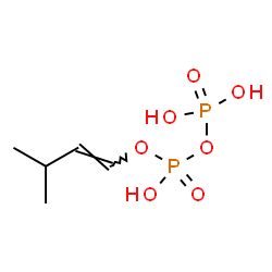 ChemSpider 2D Image | (1E)-3-Methyl-1-buten-1-yl trihydrogen diphosphate | C5H12O7P2