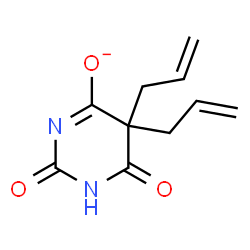 ChemSpider 2D Image | 5,5-Diallyl-2,6-dioxo-1,2,5,6-tetrahydro-4-pyrimidinolate | C10H11N2O3