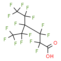 ChemSpider 2D Image | 2,2,3,3,4,5,5,6,6,6-Decafluoro-4-(pentafluoroethyl)hexanoic acid | C8HF15O2