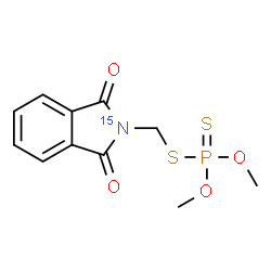 ChemSpider 2D Image | S-{[1,3-Dioxo(~15~N)-1,3-dihydro-2H-isoindol-2-yl]methyl} O,O-dimethyl phosphorodithioate | C11H1215NO4PS2