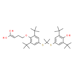 ChemSpider 2D Image | 4-{4-[(2-{[4-Hydroxy-3,5-bis(2-methyl-2-propanyl)phenyl]sulfanyl}-2-propanyl)sulfanyl]-2,6-bis(2-methyl-2-propanyl)phenoxy}-1-butene-1,1-diol | C35H54O4S2
