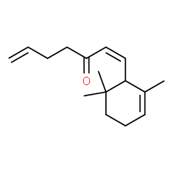 ChemSpider 2D Image | (1Z)-1-(2,6,6-Trimethyl-2-cyclohexen-1-yl)-1,6-heptadien-3-one | C16H24O