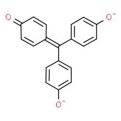 ChemSpider 2D Image | 4,4'-[(4-Oxo-2,5-cyclohexadien-1-ylidene)methylene]diphenolate | C19H12O3