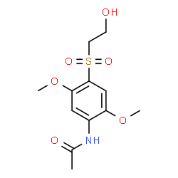 ChemSpider 2D Image | N-[4-[(2-Hydroxyethyl)sulfonyl]-2,5-dimethoxyphenyl]acetamide | C12H17NO6S