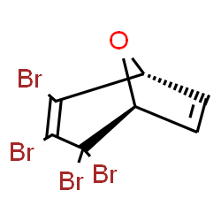 ChemSpider 2D Image | (1R,5S)-2,3,4,4-Tetrabromo-8-oxabicyclo[3.2.1]octa-2,6-diene | C7H4Br4O