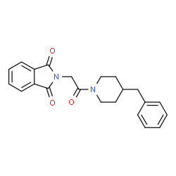 ChemSpider 2D Image | 2-[2-(4-Benzyl-piperidin-1-yl)-2-oxo-ethyl]-isoindole-1,3-dione | C22H22N2O3