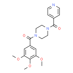 ChemSpider 2D Image | (4-Isonicotinoyl-1-piperazinyl)(3,4,5-trimethoxyphenyl)methanone | C20H23N3O5