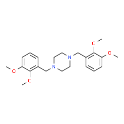 ChemSpider 2D Image | 1,4-Bis(2,3-dimethoxybenzyl)piperazine | C22H30N2O4