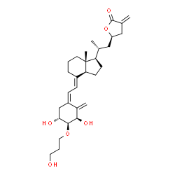 ChemSpider 2D Image | (1R,2S,3R,5Z,7E,23R)-1,3-Dihydroxy-2-(3-hydroxypropoxy)-23,26-epoxy-9,10-secocholesta-5,7,10,25(27)-tetraen-26-one | C30H44O6