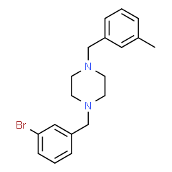 ChemSpider 2D Image | 1-(3-Bromobenzyl)-4-(3-methylbenzyl)piperazine | C19H23BrN2