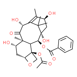 ChemSpider 2D Image | (2alpha,3xi,5beta,7beta,10beta,13alpha)-4-Acetoxy-1,7,10,13-tetrahydroxy-9-oxo-5,20-epoxytax-11-en-2-yl benzoate | C29H36O10
